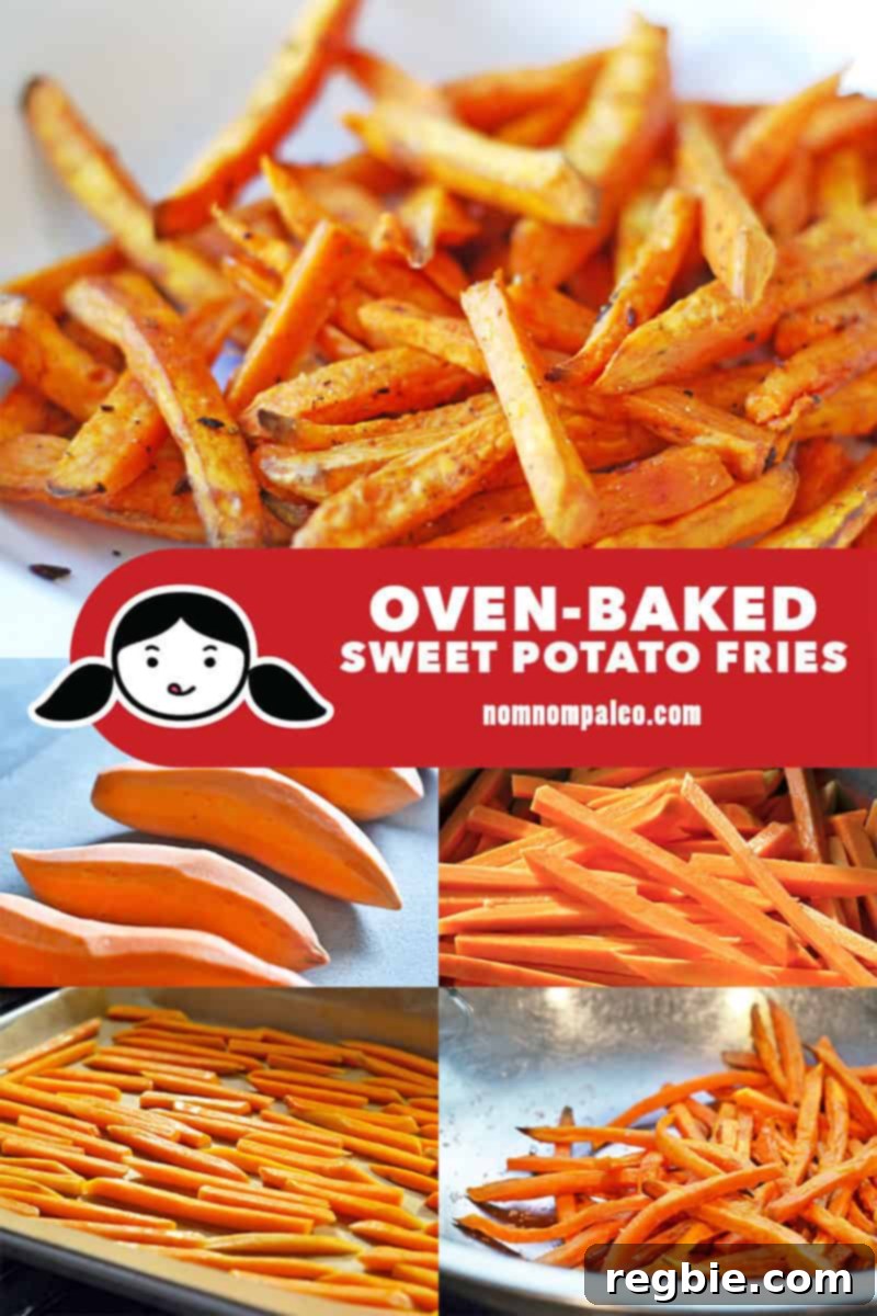 A vibrant bowl of golden, crispy baked sweet potato fries, perfectly seasoned and ready to eat.