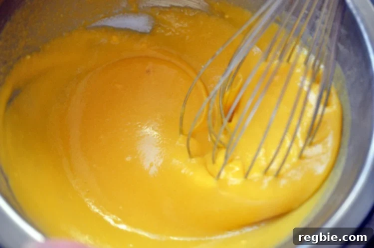 Wholesome Whole30 Keto Egg Foo Young 6 A closeup of the low carb Egg Foo Young batter mixed with a whisk until smooth.
