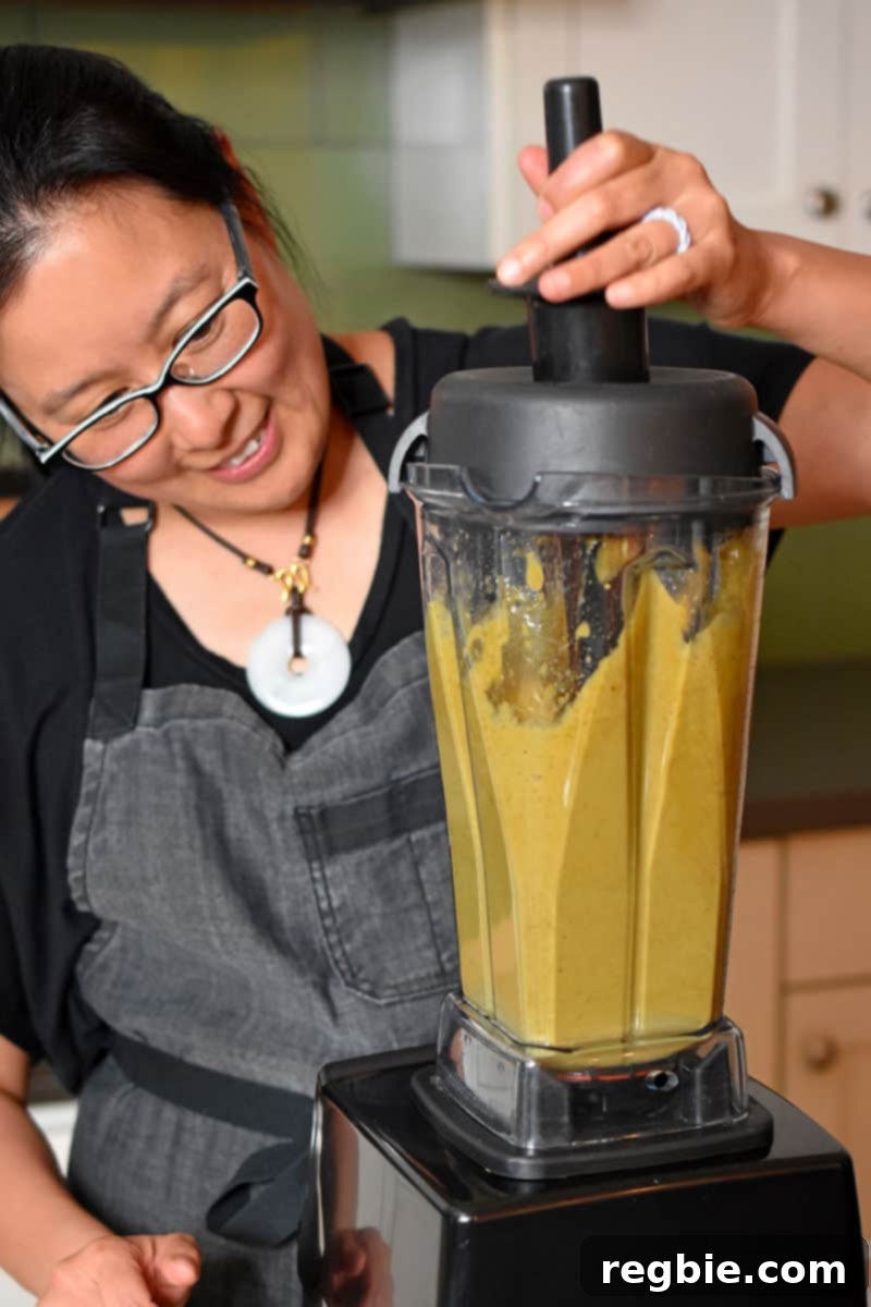 Classic Korean BBQ Kalbi 9 Smooth, blended paleo and Whole30-friendly Korean BBQ short ribs marinade in a blender.