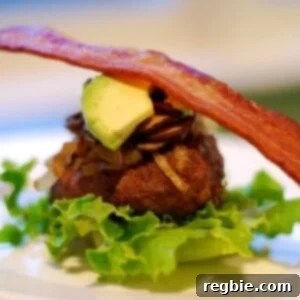 Grass fed beef burger cooked in a sousvide.