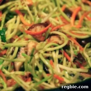 Stir-Fried Shiitake and Broccoli Slaw