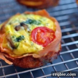 Prosciutto-Wrapped Mini Frittata Muffins by Michelle Tam / Nom Nom Paleo https://nomnompaleo.com, a healthy and protein-rich lunch.
