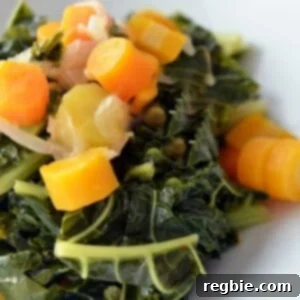 Pressure Cooker Braised Kale and Carrots by Michelle Tam / Nom Nom Paleo https://nomnompaleo.com. Tender kale and carrots, a healthy and vibrant side dish.