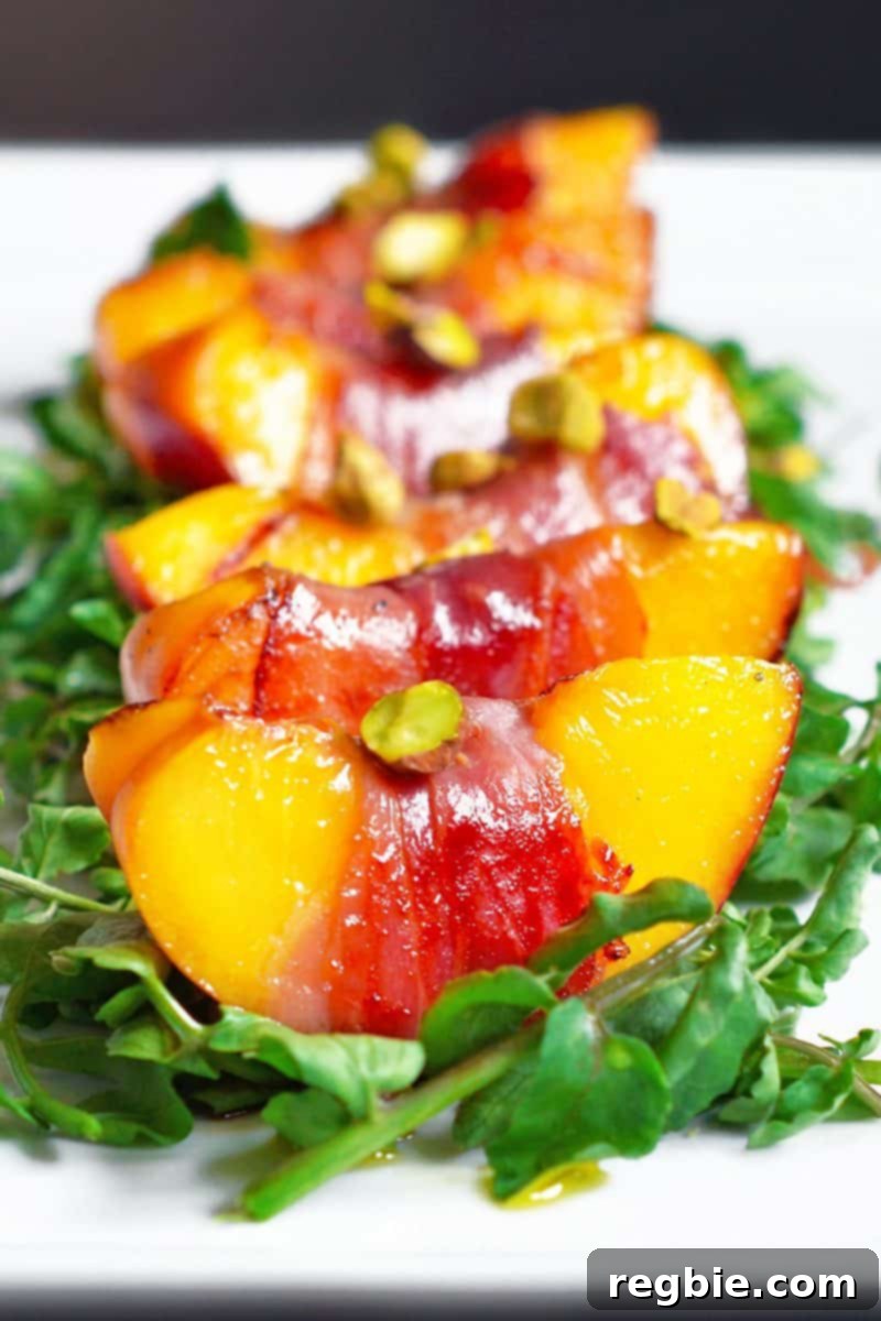 Watercress With Seared Prosciutto + Peaches by Michelle Tam https://nomnompaleo.com