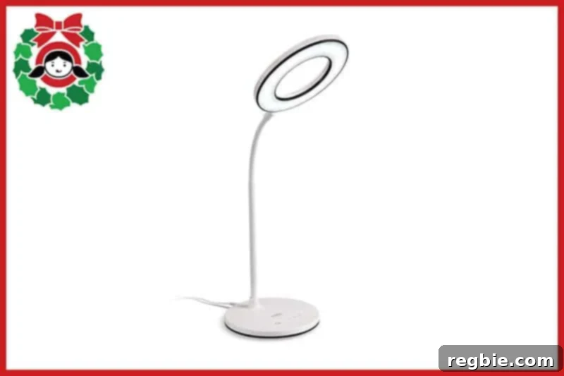 A stylish Miady desk light, perfect for enhancing visibility during video calls and promoting eye comfort.