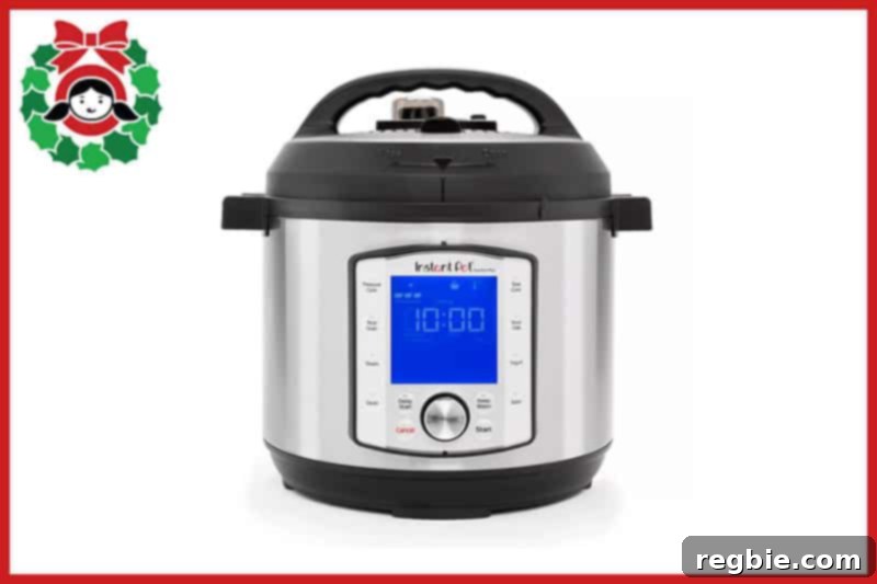 A front view of an Instant Pot Duo Evo Plus, a top recommendation on this year's holiday gift guide.
