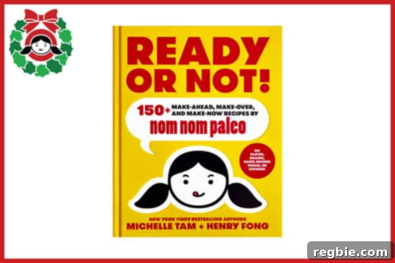 The front cover of Michelle Tam's acclaimed cookbook, Ready or Not!, featured in the holiday gift guide.
