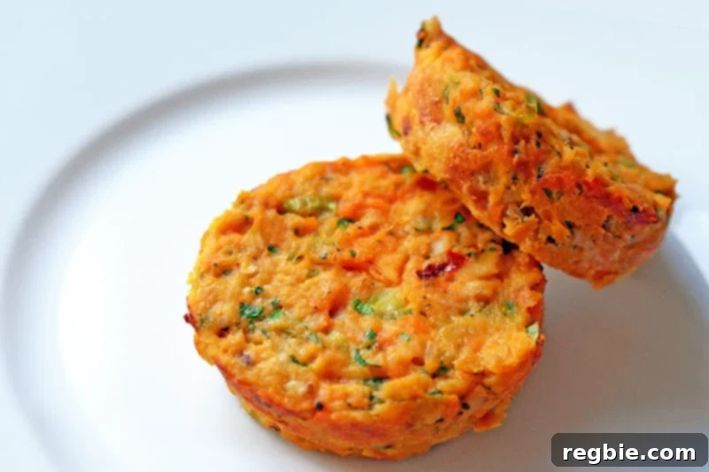 Two paleo spicy tuna cakes on a plate.