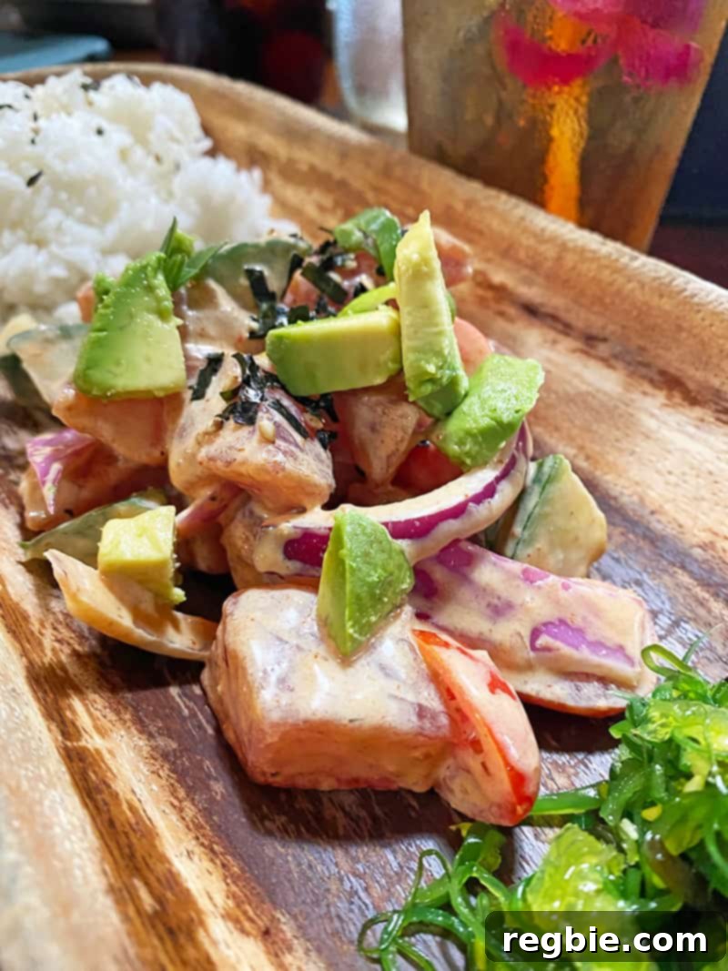 Poke bowl at The Fish and The Hog restaurant on the Big Island
