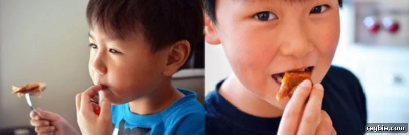 Shatteringly Crispy Chicken Thighs 3 Two cute kids eating Cracklin' Chicken.