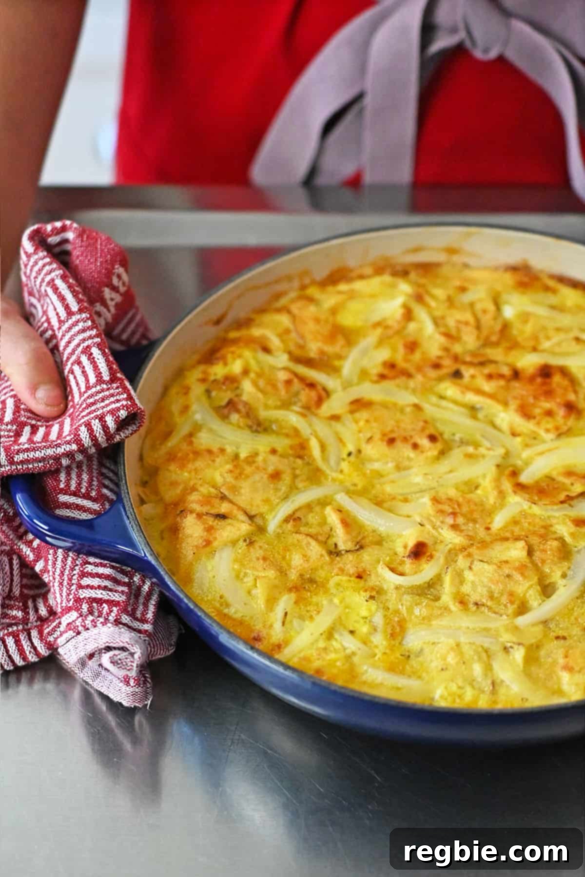 Crispy Potato Chip Tortilla 15 A fully cooked Spanish tortilla made with potato chips, ready to serve.