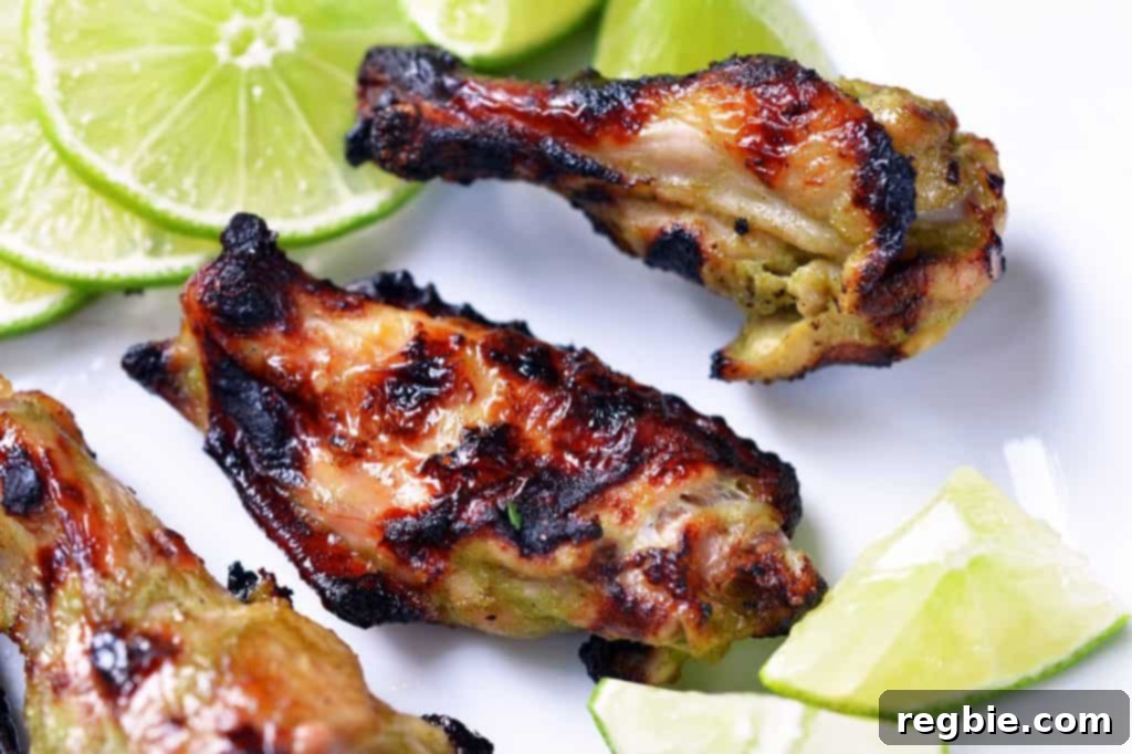 An overhead shot of a plate of Chili Lime Chicken Wings 