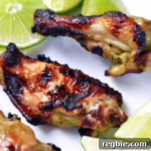 A closeup of Chili Lime Chicken Wings on a platter