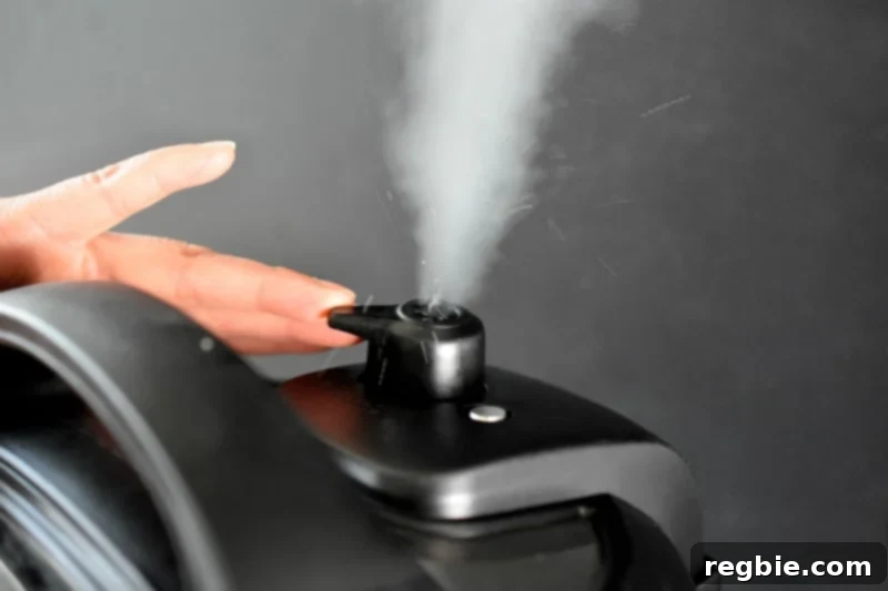 Manually releasing the pressure on the Instant Pot
