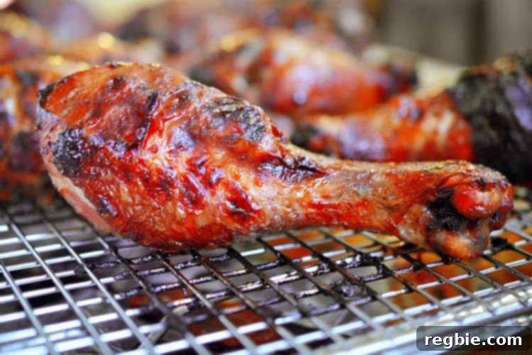 Wholesome Whole30 Cherry Chicken 11 Beautifully baked cherry chicken drumsticks, golden brown and crispy, fresh out of the oven.