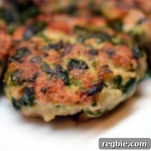 Close up of green pork and shiitake sliders or patties.